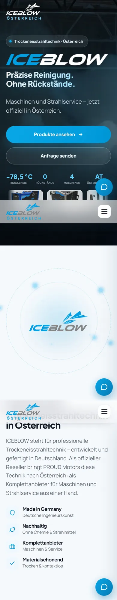 iceblow-austria.at am Smartphone